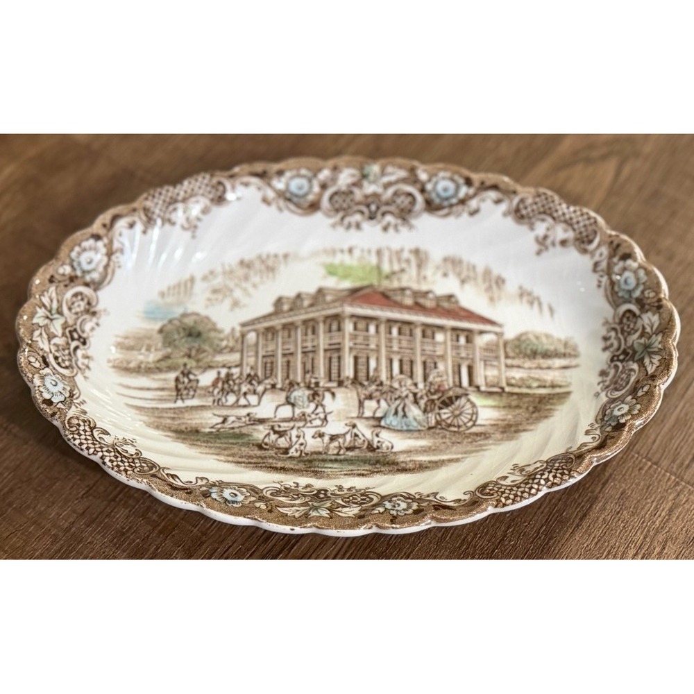 Vintage Johnson Bros Heritage Hall "Southern Plantation" Oval